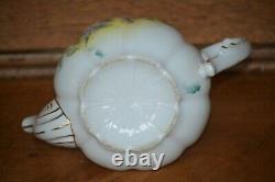 RS Prussia Teapot Set Creamer & Sugar Teal with HP Violets Unmarked