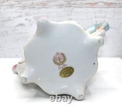 RS Suhl Prussian Footed Teapot Creamer, Sugar With Lid Roses Gilt Japan Repro