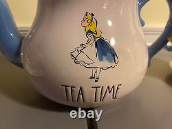 Rae Dunn Alice in Wonderland Teapot Teacups Set