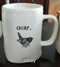 Rae Dunn Chirp Tall Tea Pot set RARE