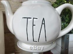 Rae Dunn Collector Set Teapot, Oval Plates, SUGAR Canister & TEA Canister