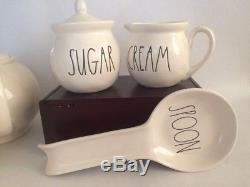 Rae Dunn Flour Tea Canisters Spoon Rest Teapot Cream Sugar Butter Starter Set