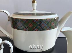 Ralph Lauren HIGHLAND POLO Wedgwood TEA SET TEA POT, CREAMER, SUGAR BOWL Tartan