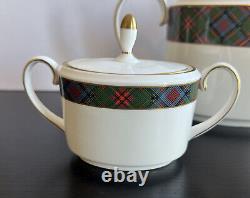 Ralph Lauren HIGHLAND POLO Wedgwood TEA SET TEA POT, CREAMER, SUGAR BOWL Tartan