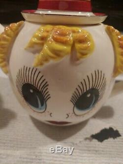 Rare 13 piece Set Royal Sealy Anthropomorphic Google Eye Teapot S&P Butter cream