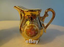 Rare Antique 22 Kt. Gold Over Porcelain Germany Bavaria Coffee/Tea Set BEAUTIFUL