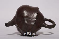 Rare Antique Chinese Handwork Yixing Zisha Teapot Purple Sand Teapots PT179