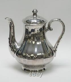 Rare Antique Friedrich Wilhelm Spahr Silver Overlay Tea Coffee Set Creamer Sugar