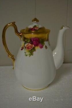 Rare Antique Golden Rose Royal Chelsea English Bone China Tea Pot 10 Pcs Set
