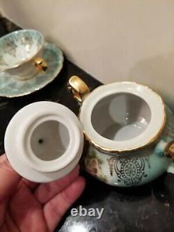 Rare Antique Karlsbad Rembrandt Tea/Coffee Demitasse Set Courting Couple Germany