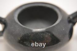 Rare Chinese Black Nephrite Jade Tea Set Teapot 6 Cups Includes Travel Case