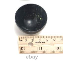 Rare Chinese Black Nephrite Jade Tea Set Teapot 6 Cups Includes Travel Case