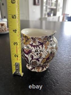 Rare Complete Vintage Ceylon Porcelain Tea Set for 6 teapot, creamer, sugar