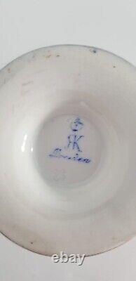 Rare Dresden Richard Klemm Teapot Cup Sugar Bowl Set Cobalt Gilt Dim with Lovers