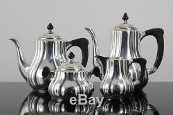 Rare German Art Deco Modernist Tea Coffee Set Silver Plated WMF Era