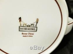 Rare Henri Bendel Teapot Striped With Gold Leaf