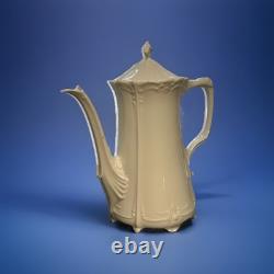 Rare Hutschenreuther Baronesse White Demitasse Coffee/Tea Set Pot & Box Mint