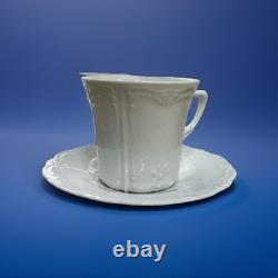 Rare Hutschenreuther Baronesse White Demitasse Coffee/Tea Set Pot & Box Mint