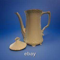 Rare Hutschenreuther Baronesse White Demitasse Coffee/Tea Set Pot & Box Mint