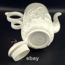 Rare Liuli Living Fine Bone China Delicate Teapot and 4 cup saucer set, New