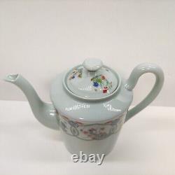 Rare Lot Of 13 Pcs Limoges A. Raynaud Ceralene Celadon &. Green Tea Pot Set