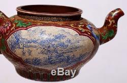 Rare Old Chinese Antique ZiSha Pottery Teapot Marked KangXi PT084