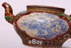 Rare Old Chinese Antique ZiSha Pottery Teapot Marked KangXi PT084