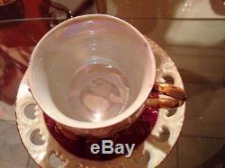 Rare Porcelain Tea Coffee Set Gold Antique Collectible Japan Royal