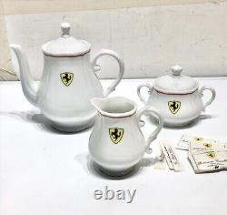 Rare Richard Ginori Ferrari teapot sugar pot creamer 3 piece set