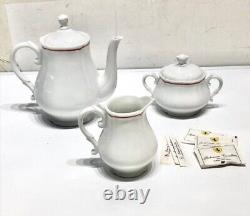 Rare Richard Ginori Ferrari teapot sugar pot creamer 3 piece set