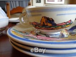 Rare, Rockwell Kent Salamina, Vernon Kilns 7 1/2 Tea Pot Set Of 25 Fine Pieces