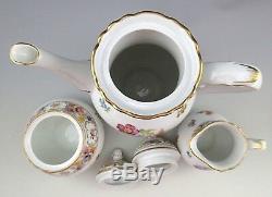 Rare Schumann Dresden Empress Teapot Tea Coffee Set Dresden Flowers 1945-1952
