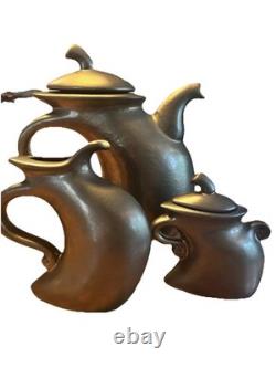 Rare Struttin Down 5th Avenue Ceramic Tea Pot Set Michael Lambert Signed Set
