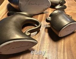 Rare Struttin Down 5th Avenue Ceramic Tea Pot Set Michael Lambert Signed Set