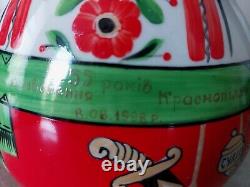 Rare Vintage Ceramic Tea Pot Set Ukrainian Cossack Figure