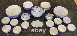 Rare Vintage Elegant Limoges / Schumann / Kamholz Lusterware Tea Set 35 Pieces