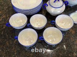 Rare Vintage Elegant Limoges / Schumann / Kamholz Lusterware Tea Set 35 Pieces