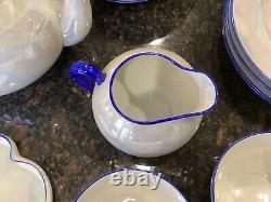 Rare Vintage Elegant Limoges / Schumann / Kamholz Lusterware Tea Set 35 Pieces