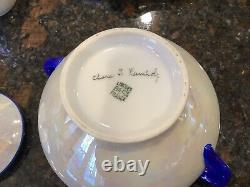 Rare Vintage Elegant Limoges / Schumann / Kamholz Lusterware Tea Set 35 Pieces