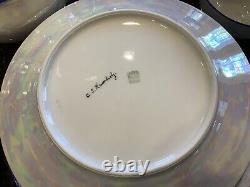 Rare Vintage Elegant Limoges / Schumann / Kamholz Lusterware Tea Set 35 Pieces