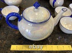 Rare Vintage Elegant Limoges / Schumann / Kamholz Lusterware Tea Set 35 Pieces