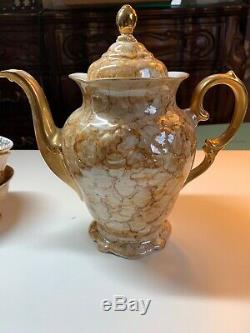 Rare Vintage Poland porcelain 17 pieces Teapot Set