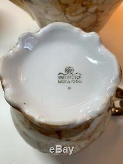 Rare Vintage Poland porcelain 17 pieces Teapot Set