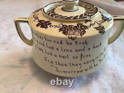 Rare, Vintage, Tea set, Tea pot, sugar, creamer, Late Foley Shelley England