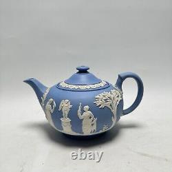 Rare Vintage Wedgwood 1957 Terracotta & Cream Jasperware Tea Pot