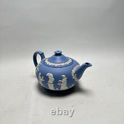 Rare Vintage Wedgwood 1957 Terracotta & Cream Jasperware Tea Pot