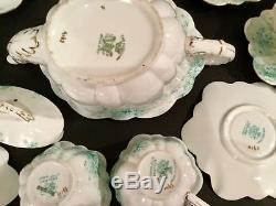 Rare Wileman Foley Shelley Tea Set Teapot Cups Saucers 15 Piece Cabaret Antique