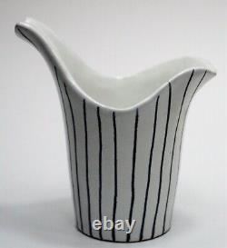 Raymor Italy Striped Espresso Coffee Tea Pot Set Creamer & Sugar Bowl S/3