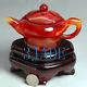 Red Agate / Carnelian Carving / Sculpture Teapot / Tea Pot Statue