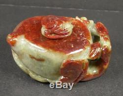 Red Certified 100% Natural A Jade jadeite Butterfly Bird Tea Pot 389546 am